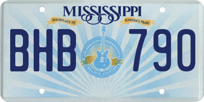 MS license plate BHB790