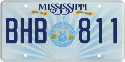 MS license plate BHB811
