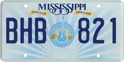 MS license plate BHB821