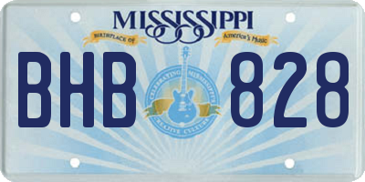 MS license plate BHB828