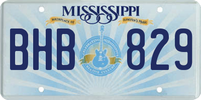 MS license plate BHB829