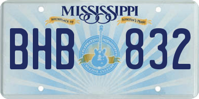 MS license plate BHB832