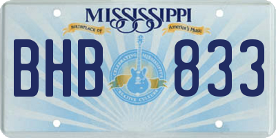 MS license plate BHB833