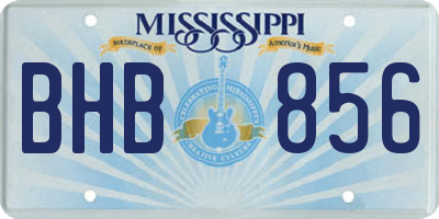 MS license plate BHB856