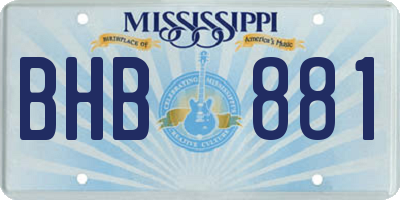 MS license plate BHB881