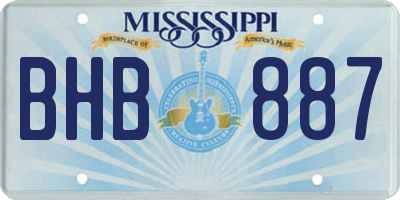 MS license plate BHB887