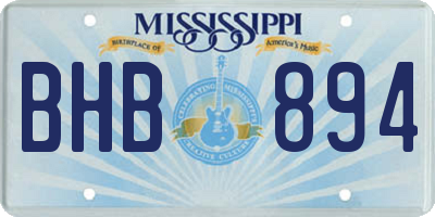 MS license plate BHB894