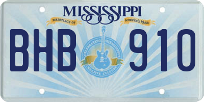 MS license plate BHB910
