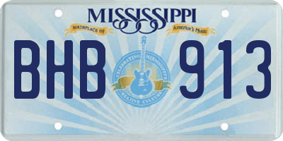 MS license plate BHB913