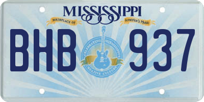 MS license plate BHB937