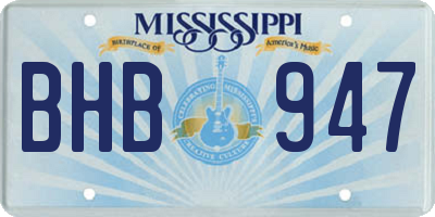 MS license plate BHB947