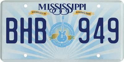 MS license plate BHB949