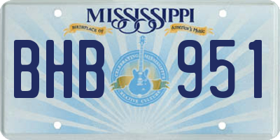 MS license plate BHB951