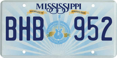 MS license plate BHB952