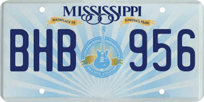 MS license plate BHB956