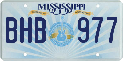 MS license plate BHB977