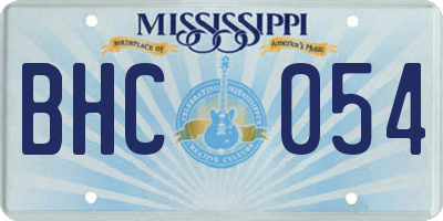 MS license plate BHC054