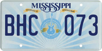MS license plate BHC073