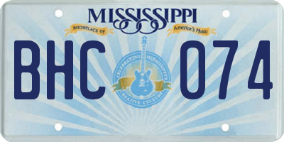 MS license plate BHC074