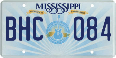 MS license plate BHC084