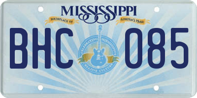 MS license plate BHC085