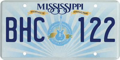 MS license plate BHC122