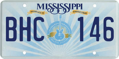MS license plate BHC146