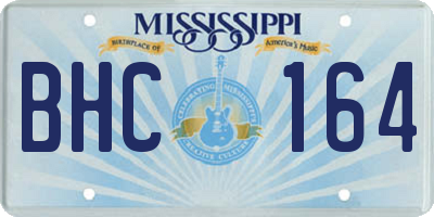 MS license plate BHC164