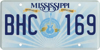 MS license plate BHC169