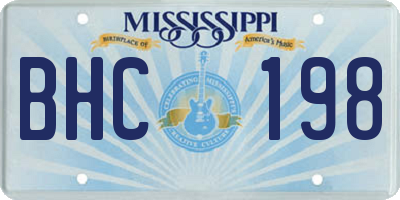 MS license plate BHC198