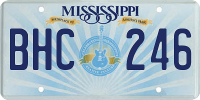 MS license plate BHC246