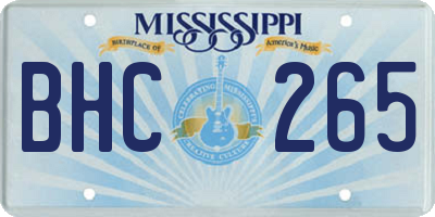 MS license plate BHC265