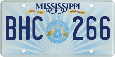MS license plate BHC266