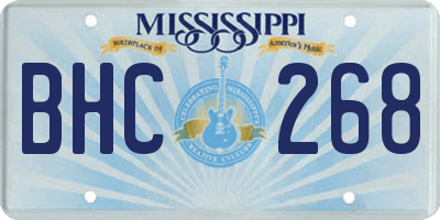 MS license plate BHC268
