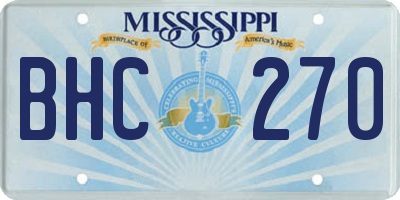 MS license plate BHC270