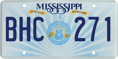 MS license plate BHC271