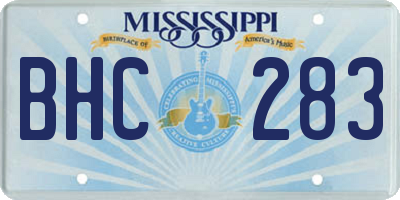 MS license plate BHC283