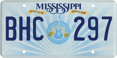 MS license plate BHC297