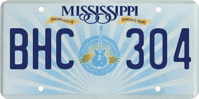 MS license plate BHC304
