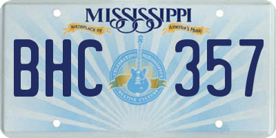 MS license plate BHC357
