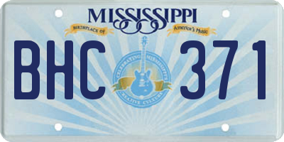 MS license plate BHC371