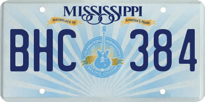 MS license plate BHC384