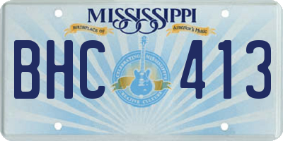 MS license plate BHC413