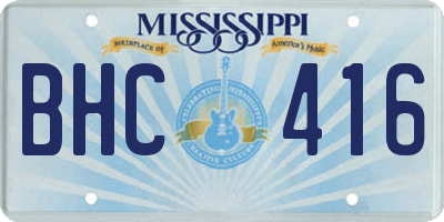 MS license plate BHC416