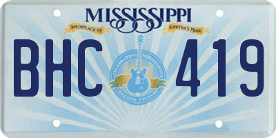 MS license plate BHC419