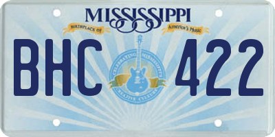 MS license plate BHC422
