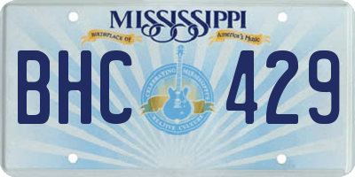 MS license plate BHC429