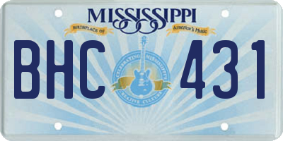 MS license plate BHC431