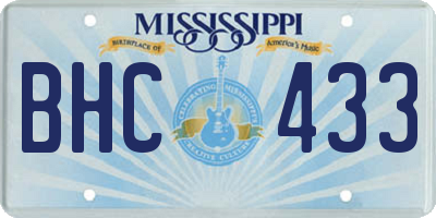 MS license plate BHC433