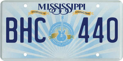 MS license plate BHC440